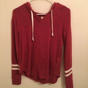 varsity style red/maroon sweater